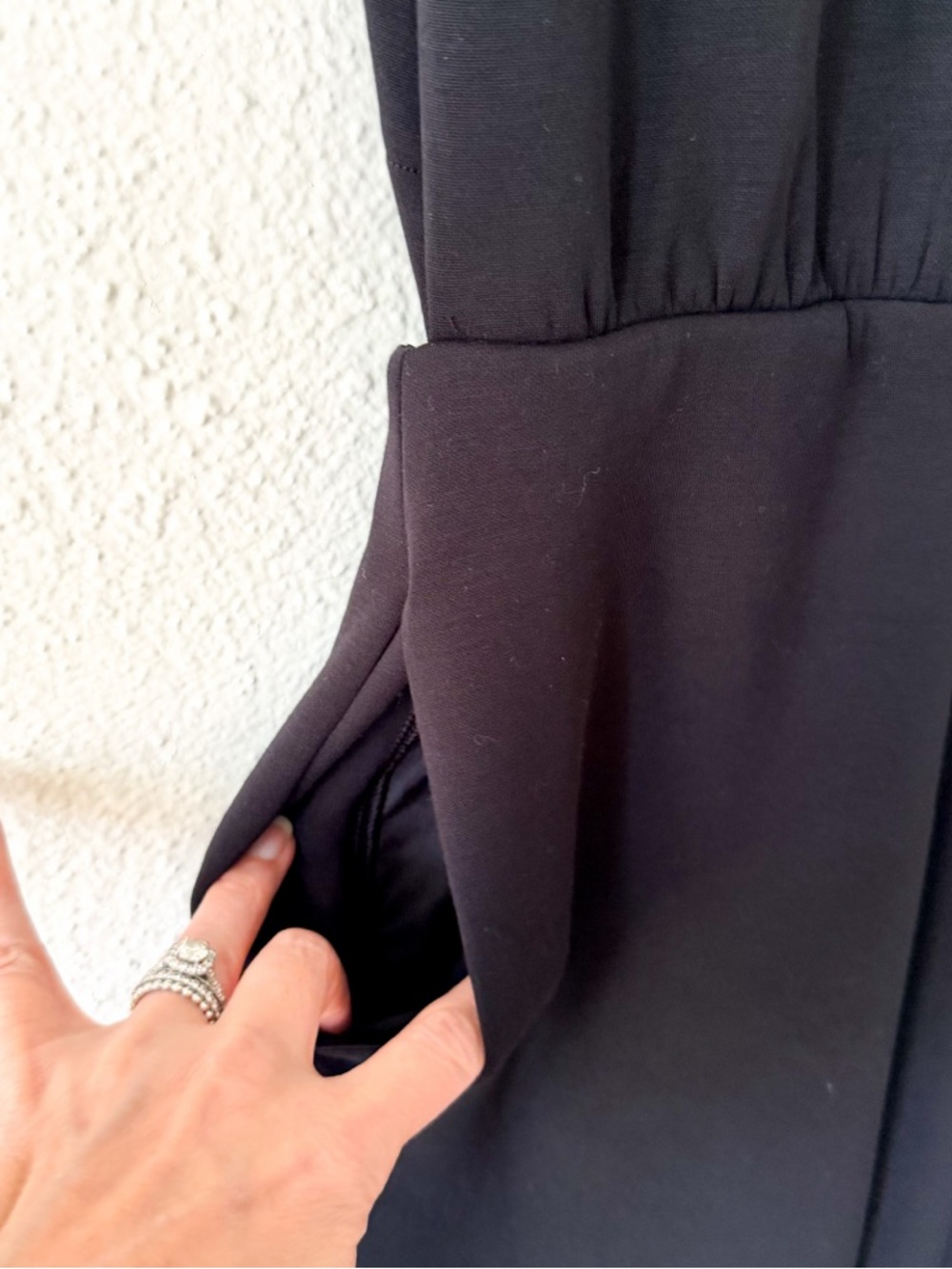 Spanx AirEssentials Black Mock Neck Petite Jumpsuit - Picture 9 of 11